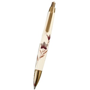 ☆日本伝統の技法【JAPAN・PICTUER】MAKI-E Ballpoint pen/蒔絵ボールペン 桔梗 白