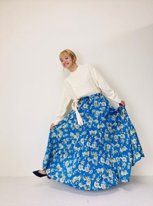 Skirt Flower Print Cotton Voile