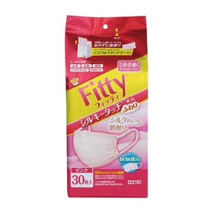 フィッティ シルキータッチ 耳ゴムふわり ピンク やや小さめサイズ 個別包装 ケース付 30枚入