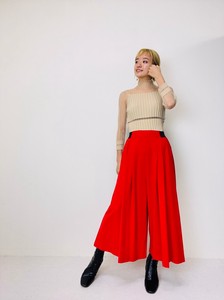 Cropped Pant Tucked Wide Pants