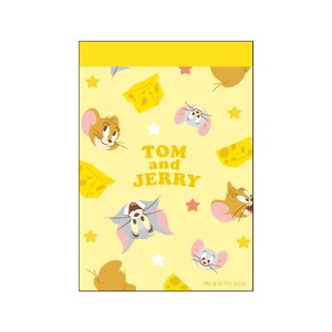 T'S FACTORY Memo Pad Yellow Tom and Jerry