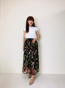 Flower Embroidery Skirt