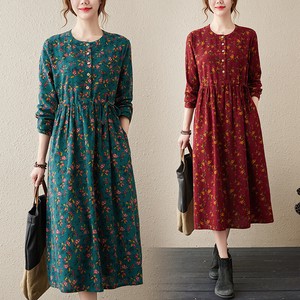 Casual Dress Oversized Floral Pattern Ladies