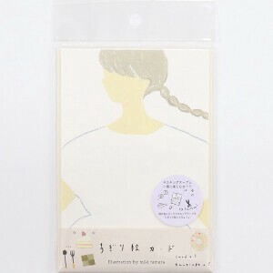 ちぎり絵カード 　田村美紀　5柄×各1枚　封筒5枚付き