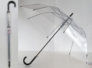 【錆びにくいブラック骨のビニール傘】65cmビニールジャンプ傘