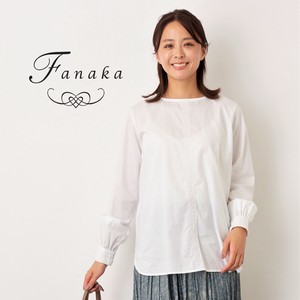 衬衫 蕾丝上衣 棉 Fanaka 船领