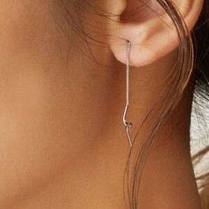 耳环 宝石 条纹/线条 日本制造