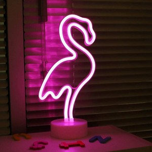 フラミンゴ　ネオンライト　卓上型　LED ネオンサイン　ピンク　インテリア　アメリカン雑貨