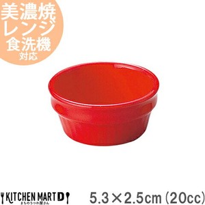 美浓烧 餐盘餐具 红色 20cc 5.2 x 2.5cm