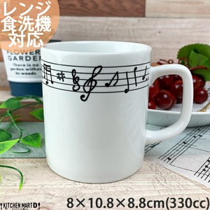 Mug Music Note 330cc 8 x 10.8 x 8.8cm