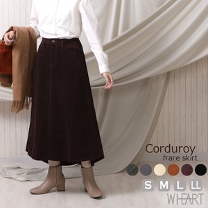 Ribbon Attached CORDUROY Long Skirt A/W