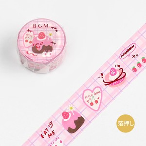 Washi Tape Washi Tape Pink Foil Stamping LIFE 20mm x 5m