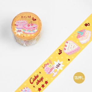 Washi Tape Washi Tape Foil Stamping Yellow Cake LIFE 20mm x 5m