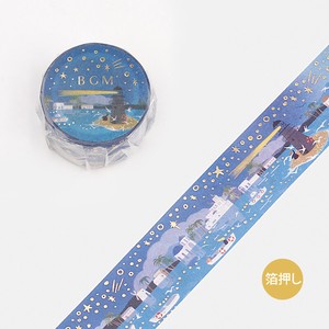 Washi Tape Little World "Lighthouse in the harbor" Width : 20mm Length:5m