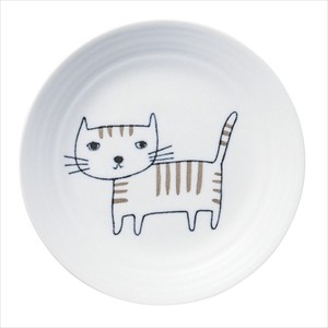 Mino ware Main Plate Cat Made in Japan