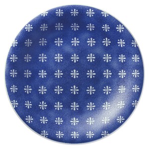 藍染小紋 クレール型 8.0皿 [美濃焼 食器 日本製]