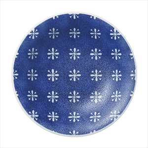 藍染小紋 クレール型 4.0皿 [美濃焼 食器 日本製]