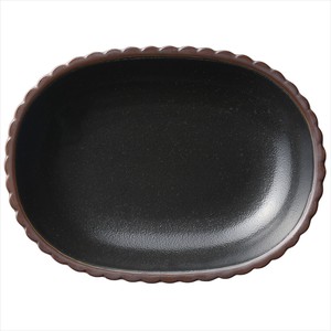 ビター ﾋﾞｽｹｯﾄ型 楕円鉢 [美濃焼 食器 日本製]