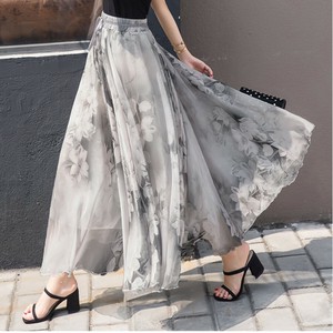 【SS】花柄シフォンスカート