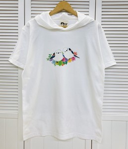 Di T-shirt Flower Small Birds Series Long-tailed tit