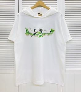 フーディTシャツ☆ブルーベリーの花とシマエナガ【鳥】