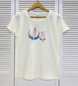 レディースTシャツ☆クルマサカオウムさん【鳥】
