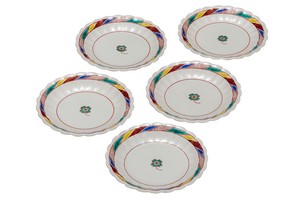 Kutani ware Plate Clover Assortment 5-go