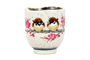 Kutani ware Japanese Teacup Sparrow