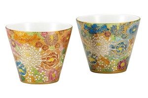 [Kutani Yaki] Distilled Spirit Cup Flower