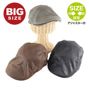 BIG size Leather Flat cap All