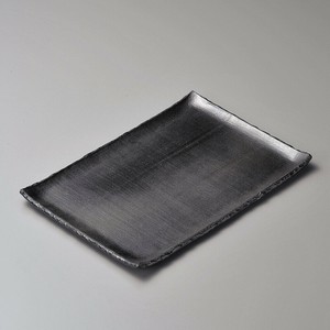 ≪メーカー取寄≫黒陶半切長角皿