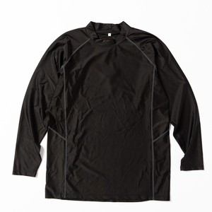 Inner Long Sleeve Neck T-Shirt Shirt Black 2 Pcs Set