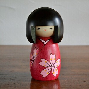 Saburo Kokeshi Made in Japan Handmade Japanese Craft Flower Sakura
