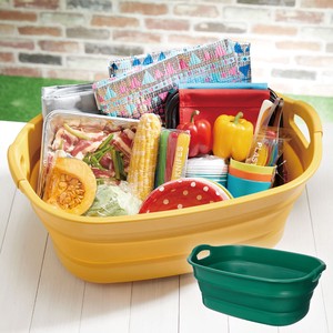 PLUS Bucket Yellow Foldable Washtub Green