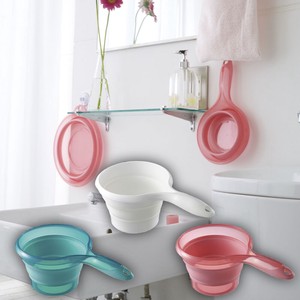 Bath Stool/Wash Bowl Pink White Yellow Blue Foldable Green