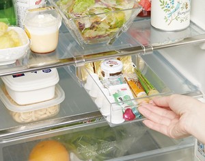 Refrigerator Tray Slim Wide Tray Storage Clear