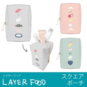Square Pouch Make Up Pouch Rare Vertical Layer Food