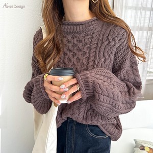 Sweater/Knitwear Knit Tops Acrylic Bulky