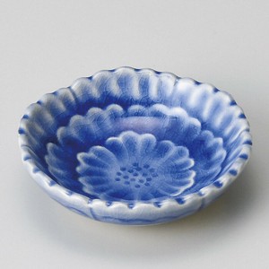 ≪メーカー取寄≫牡丹ルリ豆皿
