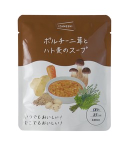 IZAMESHIスープ　ポルチーニ茸とハト麦のスープ