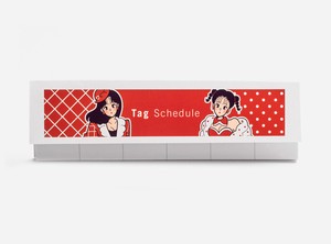 KAWAII×Tag/SANLEMO（レトロKAWAII）スケジュール付箋 Tag Schedule（タグスケジュール）　日本製