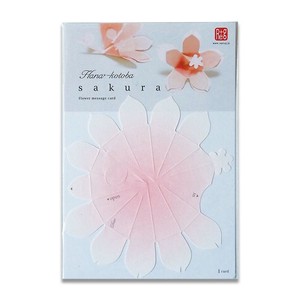 Message Card Flower Card Solid Card Hana-kotoba sakura 1 Pc Made in Japan