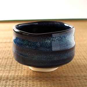 紺なまこ　抹茶碗　美濃焼（日本製）