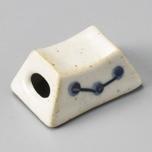 箸置き 水玉つなぎ筐型箸衣 日本製 陶器