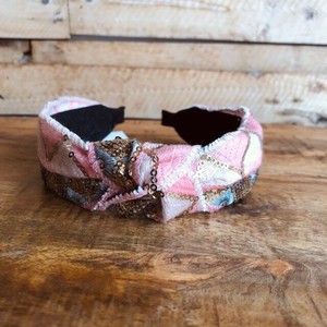 Hairband/Headband Embroidery Pink
