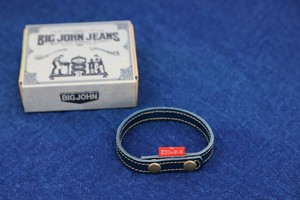 Leather Bracelet BIGJOHN Single Men's Made in Japan