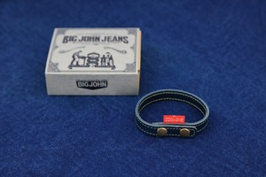 Leather Bracelet BIGJOHN Ladies fashion Single Leather Made in Japan