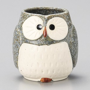 Gray Owl Japanese Tea Cup