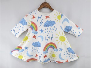 Kids Children's Clothing One-piece Dress Print Weather