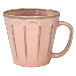 Flute Mug Pink Mat Pottery Porcelain Mug